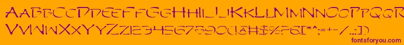 PerditionExpanded Font – Purple Fonts on Orange Background