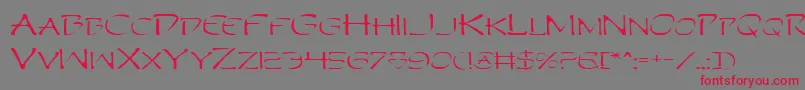 PerditionExpanded Font – Red Fonts on Gray Background