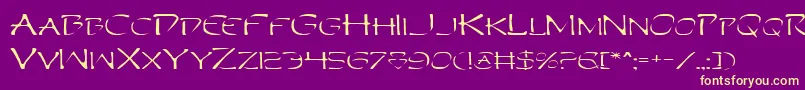 PerditionExpanded Font – Yellow Fonts on Purple Background