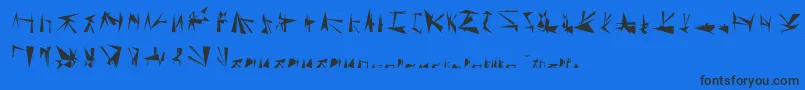 TholianRegular-Schriftart – Schwarze Schriften auf blauem Hintergrund