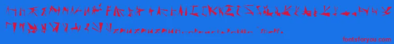 TholianRegular Font – Red Fonts on Blue Background