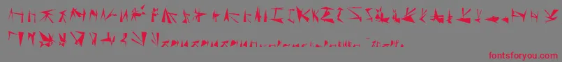 TholianRegular Font – Red Fonts on Gray Background