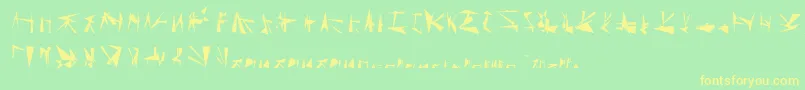 TholianRegular Font – Yellow Fonts on Green Background