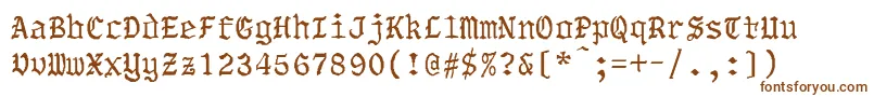 OldeworldBold-fontti – ruskeat fontit valkoisella taustalla