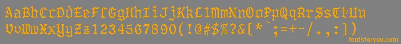 OldeworldBold Font – Orange Fonts on Gray Background