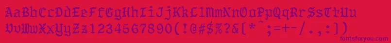 En savoir plus sur la police OldeworldBold Police OldeworldBold – polices violettes sur fond rouge