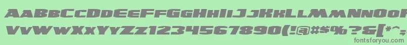 UltraviolentBbItalic Font – Gray Fonts on Green Background