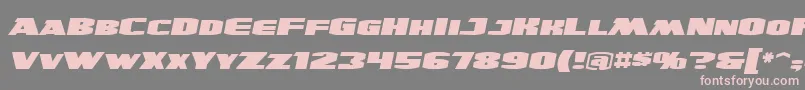 UltraviolentBbItalic Font – Pink Fonts on Gray Background