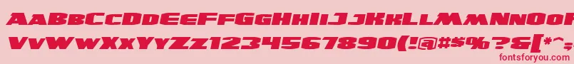 UltraviolentBbItalic Font – Red Fonts on Pink Background