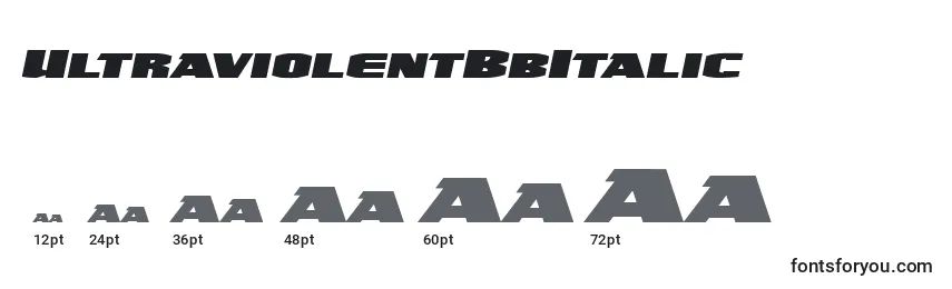 UltraviolentBbItalic Font Sizes