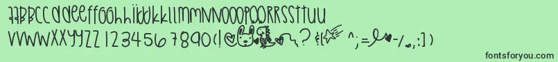 Abstractthing Font – Black Fonts on Green Background