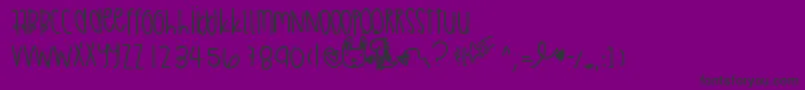 Weitere Informationen zur Abstractthing-Schriftart Abstractthing-Schriftart – Schwarze Schriften auf violettem Hintergrund