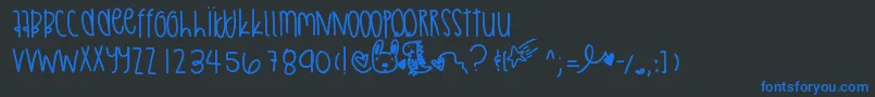 Lisätietoja Abstractthing-fontista Abstractthing-fontti – siniset fontit mustalla taustalla