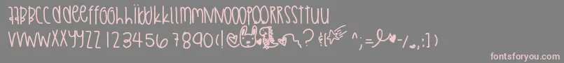 Fonte Abstractthing – fontes rosa em um fundo cinza