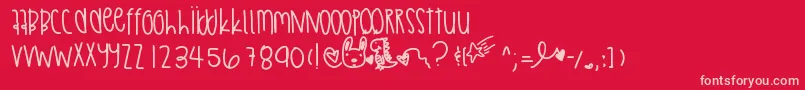 Abstractthing Font – Pink Fonts on Red Background