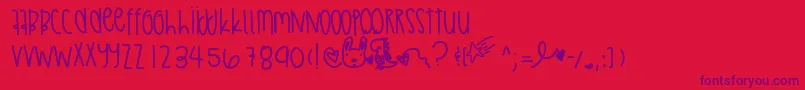 Abstractthing Font – Purple Fonts on Red Background