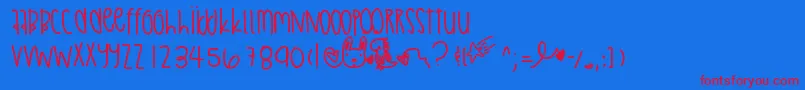 fuente Abstractthing – Fuentes Rojas Sobre Fondo Azul