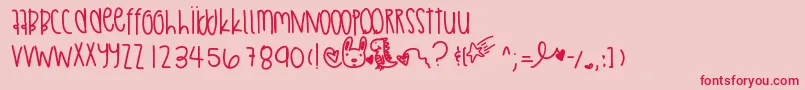 Police Abstractthing – polices rouges sur fond rose