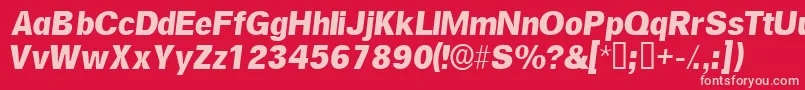 Fonte SalinasskItalic – fontes rosa em um fundo vermelho