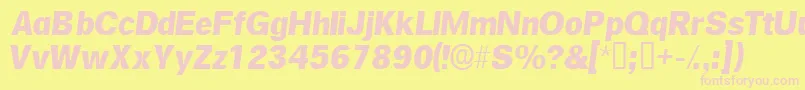SalinasskItalic Font – Pink Fonts on Yellow Background
