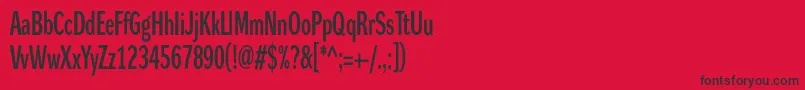 Dynagroteskdxc Font – Black Fonts on Red Background
