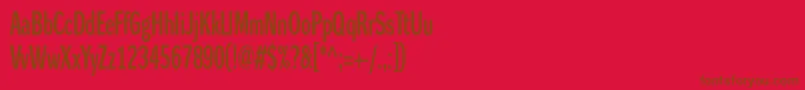 Dynagroteskdxc Font – Brown Fonts on Red Background