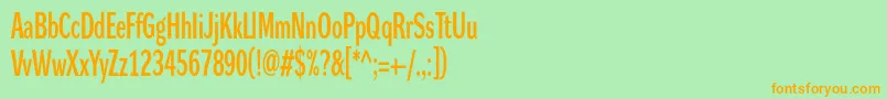 Dynagroteskdxc Font – Orange Fonts on Green Background