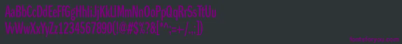 Dynagroteskdxc Font – Purple Fonts on Black Background