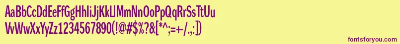 More about Dynagroteskdxc Font Dynagroteskdxc Font – Purple Fonts on Yellow Background