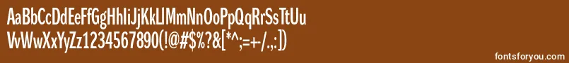 Dynagroteskdxc Font – White Fonts on Brown Background