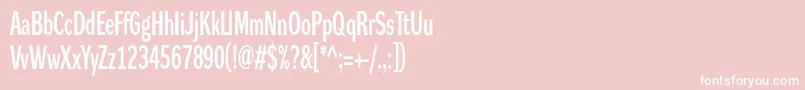 Dynagroteskdxc Font – White Fonts on Pink Background