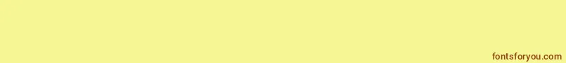 DomcasualItalic Font – Brown Fonts on Yellow Background