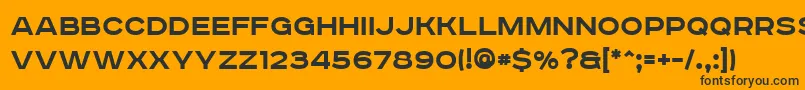 RoadradioBold Font – Black Fonts on Orange Background