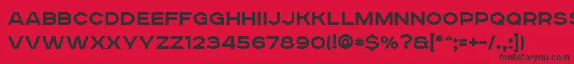 RoadradioBold Font – Black Fonts on Red Background