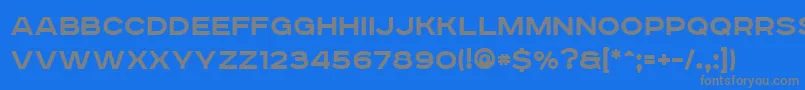 フォントRoadradioBold – 青い背景に灰色の文字