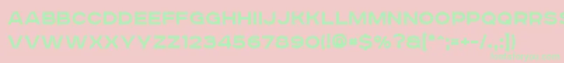 RoadradioBold Font – Green Fonts on Pink Background