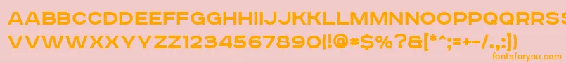 RoadradioBold Font – Orange Fonts on Pink Background