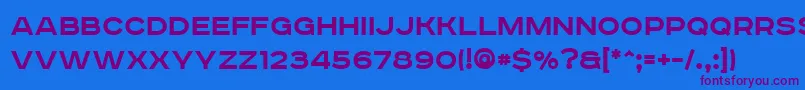 RoadradioBold Font – Purple Fonts on Blue Background