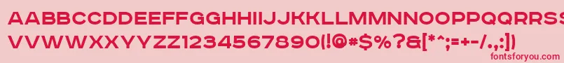 RoadradioBold Font – Red Fonts on Pink Background
