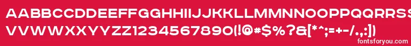 フォントRoadradioBold – 赤い背景に白い文字