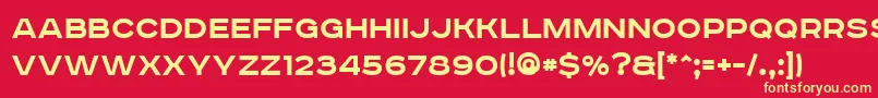 RoadradioBold Font – Yellow Fonts on Red Background