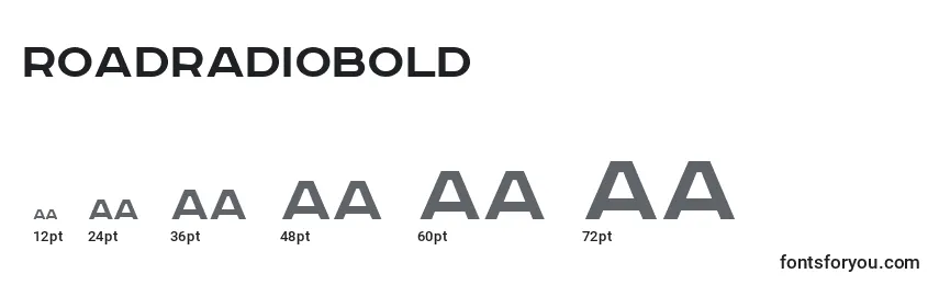 Размеры шрифта RoadradioBold