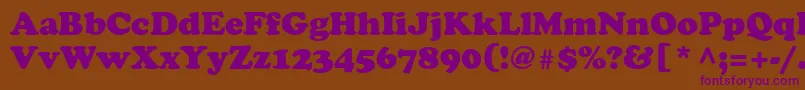 Ft62 Font – Purple Fonts on Brown Background