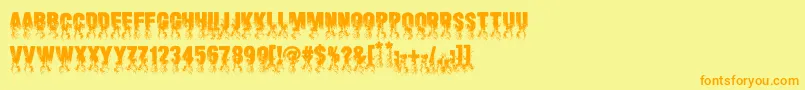 Blaize Font – Orange Fonts on Yellow Background