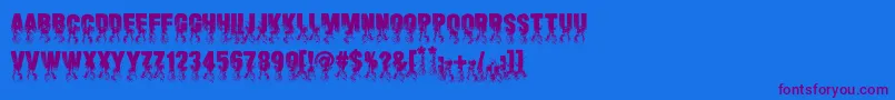 Шрифт Blaize – фиолетовые шрифты на синем фоне