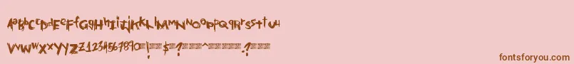 Grandiousvengeance Font – Brown Fonts on Pink Background
