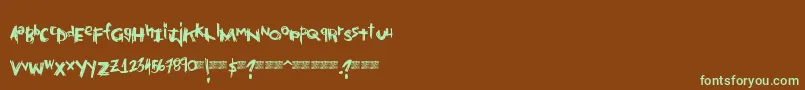 Grandiousvengeance Font – Green Fonts on Brown Background