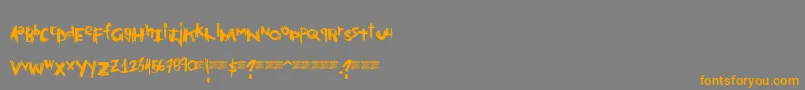 Grandiousvengeance Font – Orange Fonts on Gray Background