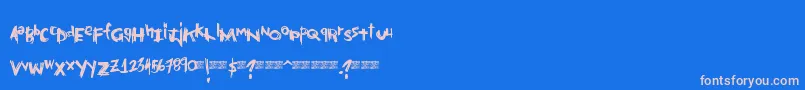 Grandiousvengeance Font – Pink Fonts on Blue Background