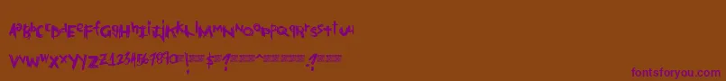 Grandiousvengeance Font – Purple Fonts on Brown Background